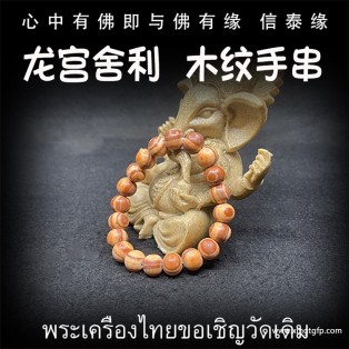 泰国佛牌 龙宫舍利 木化短链（棕色） 手串 手链天然舍利 平安 健康 财运 避险挡灾