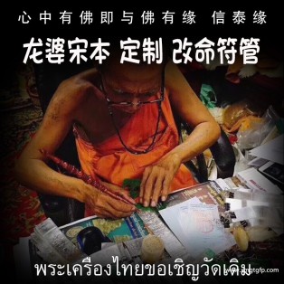 泰国佛牌 龙婆宋本 改命符管 塔固 一对一定制 私人订制 改命改运 增强运势财运 扭转命盘