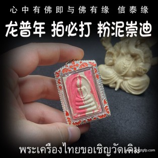 泰国佛牌 龙普年 掩面粉泥崇迪佛 招财转运 人缘魅力 人脉事业 生意平安