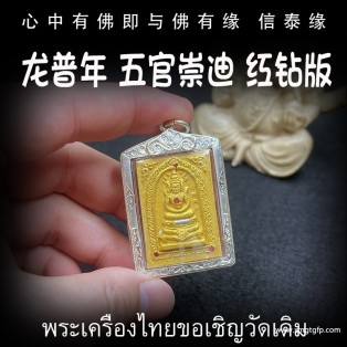泰国佛牌 龙普年 五官崇迪 红钻版 天神护佑 招财贵人缘 事业生意 健康平安 官运赌运 人缘桃花