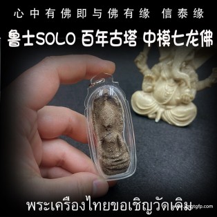 泰国佛牌 鲁士solo 中模 古塔七龙佛 招财事业 生意投资 平安运势 家庭健康 挡灾避险