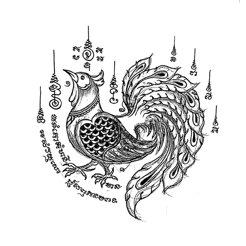 招财雄鸡 泰国阿赞鹏碰 8月10日广州见面会 纹身刺符 银针刺符 经文刺符 刺青 传统纹身 定制各类事项