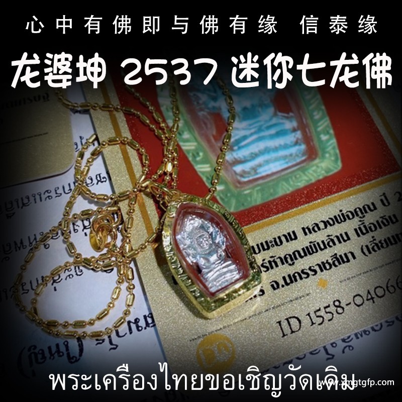 龙婆坤 2537年迷你七龙佛 泰国佛牌 招财开运、助事业生意 避险保平安