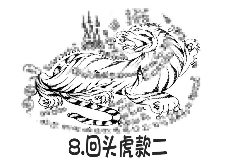 8.回头虎款二- 阿赞朕甩（阿赞詹啦、阿赞浸甩） 无头虎图案 泰国古法刺符7.jpg